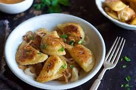 Homemade Pierogi King Arthur Flour Savory Dumplings Filled With Potato Onion And Cheese These Pierogi Are First Boiled Then S Pierogi Recipe Recipes Food