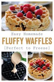 Fluffy Waffle Recipe Perfect To Freeze Grace And Good Eats In 2020 Homemade Waffles Waffles Recipe Homemade Easy Waffle Recipe