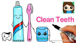 How To Draw A Cute Tooth Brush Tooth Paste And Floss Easy Cute Cartoon Drawings Cartoon Drawings Cute Drawings