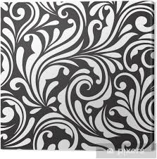 The best selection of royalty free abstract floral seamless vector art, graphics and stock illustrations. Vintage Seamless Black And White Floral Pattern Vector Canvas Print Pixers We Live To Change