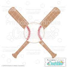 Download Crossed Baseball Bats Ball Free Svg File Free Svg Cut Files