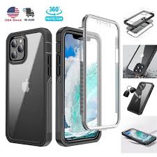 For Iphone 12 Pro Max Iphone 12 Pro Iphone 12 Iphone 12 Mini Heavy Duty Slim Front Back 360 Protection Clear Case Walmart Com Walmart Com