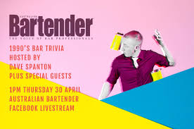 Saved by the 90s will take you back! We Re Going Live With A 1990s Bar Trivia Quiz On Facebook At 1pm Aest Thursday Australianbartender Com Au