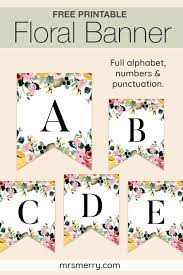 You have the full alphabet and a blank. Pink Yellow Floral Letters Banner Mrs Merry