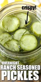 Maybe you would like to learn more about one of these? Overnight Ranch Seasoned Pickles Snappygourmet Com Pickles Homemade Easy Easy Pickling Recipes Pickling Recipes