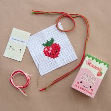 Free shipping on orders over $25 shipped by amazon. Kawaii Strawberry Mini Cross Stitch Kit By Marvling Bros Ltd Notonthehighstreet Com