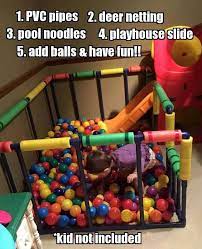 Diy Ball Pit With Slide Kids Ball Pit Diy For Kids Kid Hacks