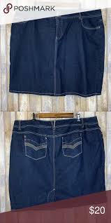 Dress Barn Dark Denim Blue Skirt Plus Size Dress Barn Skirts Dress Barn Dresses
