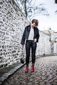 Pantalon En Cuir Pour Un Look Girly Rock Pantalon Cuir Le Look Et Mode