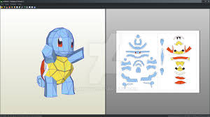Squirtle Papercraft From Pokemon One Of The Very First Starters Model Dunno From Where I Think I Arte De Papel En 3d Pokemon De Papel Manualidades De Pokemon