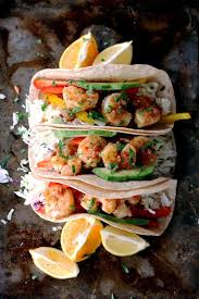 After marinating, the fish just needs to cook in a glug of olive oil a few minutes. Rosemary Citrus Shrimp Tacos Recipes Food Cooking Recipes