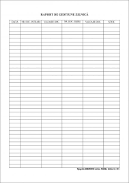Nir, monetar, inventar de schimbare de pret, proces verbal de scadere din gestiune. Raport Gestiune Zilnic A4 FaÅ£Ä 100 File Carnet Creionul Meu