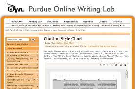 Please use the example at the bottom of this page to cite the purdue owl in mla. The Owl At Purdue Citation Style Chart Compare Mla Apa And Chicago Writing Lab Academic Writing Citations