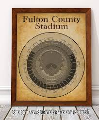 Amazon Com Poster Fulton County Stadium Seating Chart