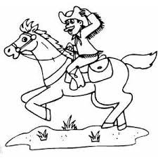 Cowboy Riding Horse Horse Coloring Pages Horse Coloring Coloring Pages
