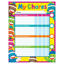 Sock Monkeys Chore Reward Charts 100 Free Sparkle Star Stickers