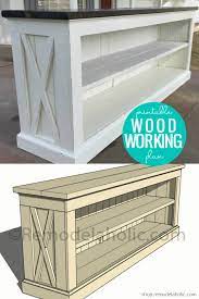 Diy Farmhouse Tv Console Table Woodworking Plan Farmhouse Tv Console Tv Console Table Farmhouse Diy