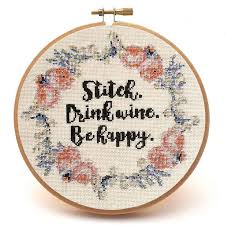 How big is the stitch count on coffee crazy? Stitch And Drink Wine Cross Stitch Pattern Stitched Modern