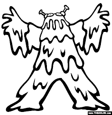 Creepy creatures from around the world (45). Halloween Online Coloring Pages