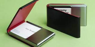 5 cool carbon fiber business card holders bulky wallets are a thing of the past. Brushed Steel Leather Business Card Holder Moo Us