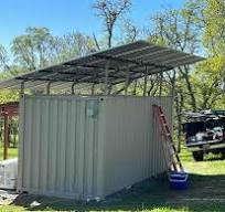 Solar Support for 20ft shipping container, single direction