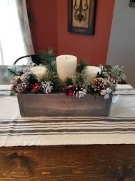 Para Poner Como Centro De Mesa En La Casa Small Wood Box Christmas Centerpiece For Coffee Centros De Mesa Navidad Decoracion Navidad Decoracion De Navidad