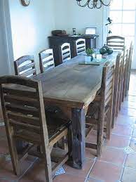 Diy Wooden Table With Chairs Rustic Solid Furniture Infobarrel Images Wooden Dining Room Table Diy Dining Room Farmhouse Dining Table