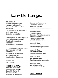 Paduan suara dan orkestra gita bahana nusantara 12 track durasi total : Lirik Lagu Pkm