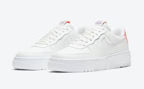 Nike Air Force 1 Pixel Salmon Heel With Reflective Swooshes The Elite Sneakers
