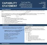 Capability Statement Editable Template - Blue and Blue