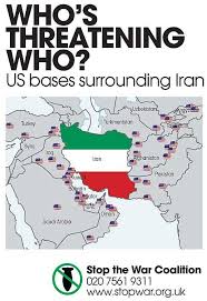 Who S Threatening Who Map Of Us Military Bases Surrounding Iran Us Military Bases Map Middle East Map