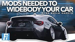 While you can replace front fenders, rear quarter panels are not replaceable (on almost all vehicles). Mods Needed To Widebody Your Car The Build Sheet Youtube