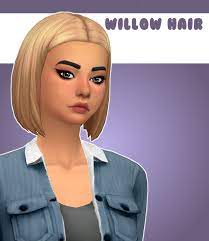 Willow Hair Simblreen Gift 3 A Short Stephanie Plays The Sims 4 Sims 4 Maxis Match Sims