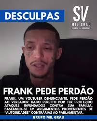 Frank Pede Perdão ao Vereador Tiago Peretto