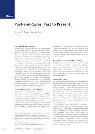 When minimally invasive restorative dentistry meets digital workflow. Pdf Post And Cores Past To Present