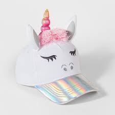 Girls Emoji Unicorn Baseball Cap White Image 1 Of 2 Unicorn Hat Unicorn Birthday Outfit Unicorn Bag