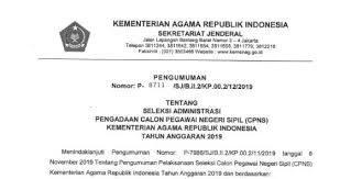Peserta tes skd cpns 2020 di itera melihat pengumuman hasil skd, minggu (2/2/2020). Link Pengumuman Hasil Seleksi Administrasi Cpns Kementerian Agama 2019 Download Di Sini
