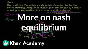 More On Nash Equilibrium Video Khan Academy