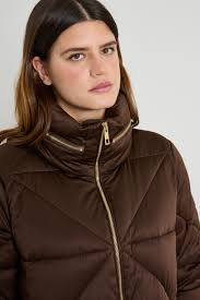 Piumini donna marrone poliestere