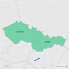 Tschechien grenzt an deutschland (810,3 km) im westen und nordwesten, an polen (762 km) im nordosten, die slowakei (252 km) im südosten und österreich (466 km) im süden. Tschechien U Slowakei Von Petra Cechova Landkarte Fur Deutschland