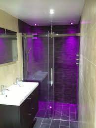 Which colour temperature is the best for bathroom lighting? Wetroom With Changing Colour Led Lights Installed By Aquanero Bathroom Design Installat Rustic Bathroom Shelves Rustic Bathroom Designs Best Bathroom Designs