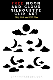 Free Moon And Cloud Silhouette Clip Art Silhouette Clip Art Clip Art Person Silhouette