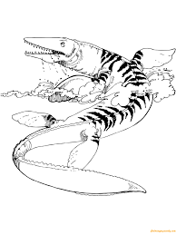 Color in this picture of a mosasaur and others with our library of online coloring pages. Tylosaurus Mosasaur Coloring Page Free Coloring Pages Online Coloring Home