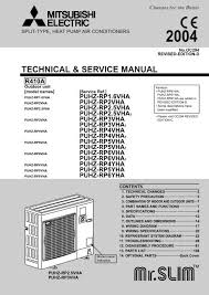 User manuals, mitsubishi electric air conditioner operating guides and service manuals. Technical Service Manual Mitsubishi Electric