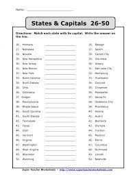 List of 50 states and capitals of the usa in alphabetical order with abbreviations. States And Capitals Worksheets 99worksheets