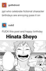 After graduating from high school, he traveled to brazil to train using beach volleyball. Happy Birthday Hinata Shoyo Explore Tumblr Posts And Blogs Tumgir