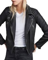Allsaints Cargo Quilted Leather Biker Jacket Women Bloomingdale S Leather Jacket Outfits Celebrities Leather Jacket Women Cargos