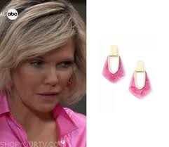 General Hospital: July 2023 Ava's Gold/Pink Earrings