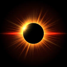 The annular solar eclipse of 2023 crosses the us from oregon to texas. Free Vector Solar Eclipse Background