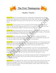 Maybe you would like to learn more about one of these? The First Thanksgiving Readers Theater Esl Worksheet By Emily Nutt